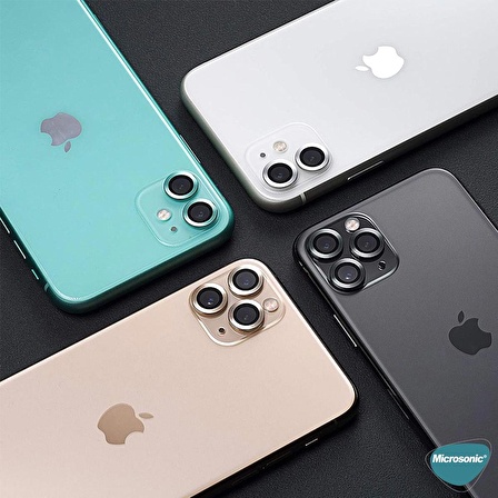 Microsonic Apple Uyumlu iPhone 14 Pro Max Tekli Kamera Lens Koruma Camı Lacivert