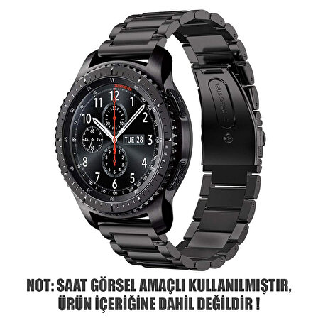 Microsonic Samsung Galaxy Watch 6 Classic 47mm Metal Stainless Steel Kordon Siyah
