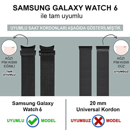 Microsonic Samsung Galaxy Watch 6 Classic 47mm Kordon Milano Loop Siyah