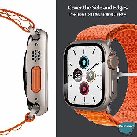 Microsonic Apple Watch Series 9 45mm Kılıf Apple Watch Ultra Dönüştürücü Ekran Koruyucu Kasa Yıldız Işığı