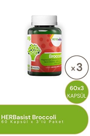 HERBassist Broccoli 60 Kapsül 3'lü Paket