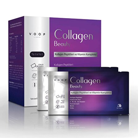 Voop Collagen Beauty 5500 mg Nar Aromalı 30 Saşe x 40 ml