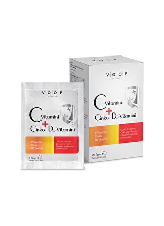 Voop C Vitamini, D3 Vitamini Ve Çinko 20 Saşe