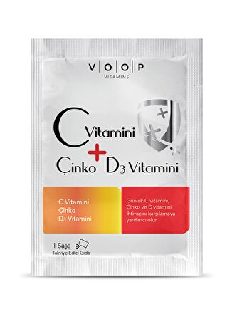 Voop C Vitamini, D3 Vitamini Ve Çinko 20 Saşe