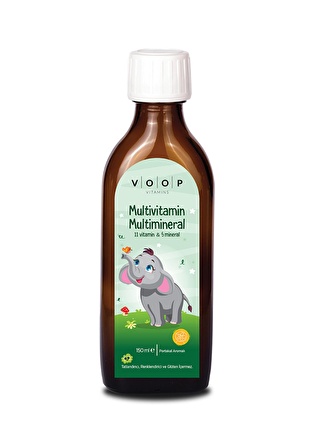 Voop Multivitamin Multimineral Portakal Aromalı Şurup 150 ml