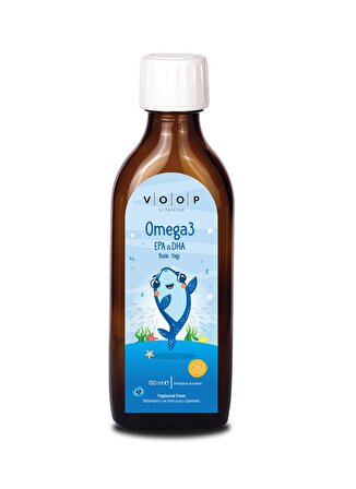 Voop Omega 3 Balık Yağı Şurup Portakal Aromalı 150 ml