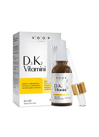 Voop Vitamin D3K2 Sprey-Damla 20 ml