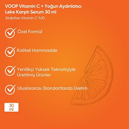 Voop Aydınlatıcı Leke Serumu  30 ml 