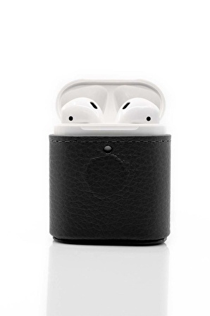 APPLE AIRPODS LEATHER CASE - NOIR