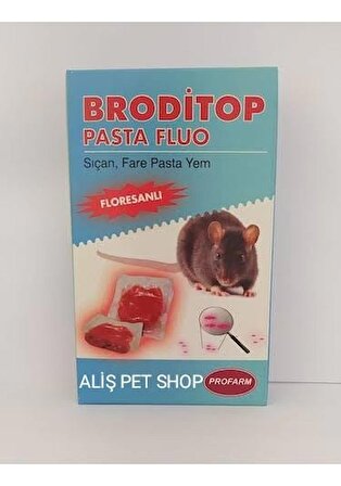 BRODITOP FLUO Floresanlı Fare Pasta Yemi 100 gr. Kutu