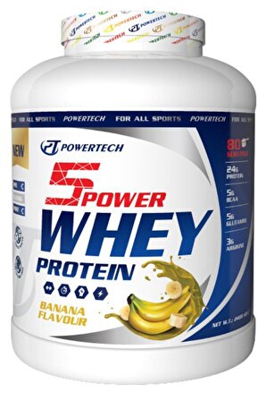5Power Whey Protein Tozu 2400 gr Muz Aromalı