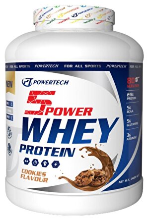 5Power Whey Protein Tozu 2400 gr Kurabiye Aromalı
