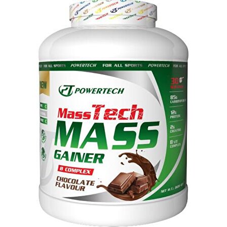 MassTech Mass Gainer Karbonhidrat Tozu 3600 gr Çikolata Aromalı