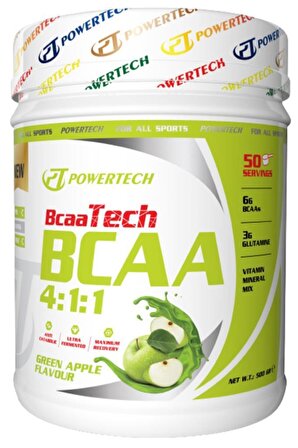 BcaaTech BCAA 500 gr 50 Servis Yeşil Elma Aromalı