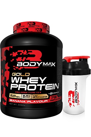 Bodymax Gold Whey Protein Tozu 2250gr 75 Servis Muz Aromalı