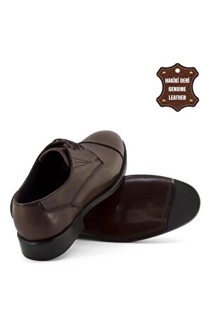 Elit ThANT150C Erkek Hakiki Deri Klasik Ayakkabı Kahverengi