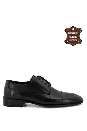 Elit ThANT150C Erkek Hakiki Deri Klasik Ayakkabı Siyah