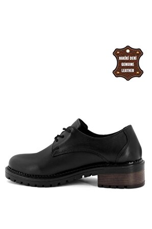 Mammamia 23KA-230 Kadın Deri Topuklu Ayakkabı Siyah