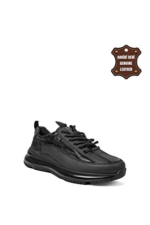 Marcomen 18168 Erkek Hakiki Deri Casual Ayakkabı Siyah