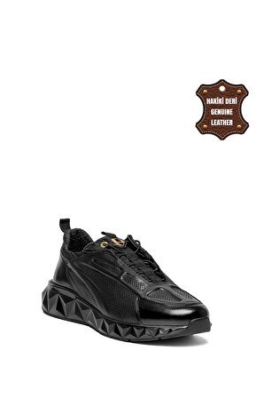 Marcomen 18489 Erkek Hakiki Deri Casual Ayakkabı Siyah