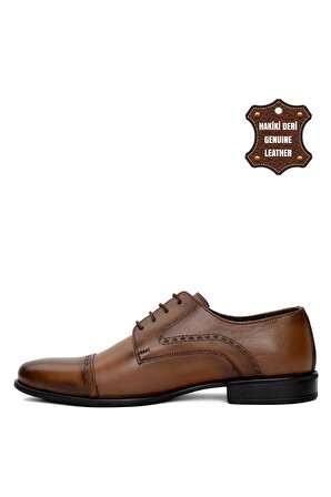 Elit BtGV05 Erkek Hakiki Deri Klasik Ayakkabı Taba