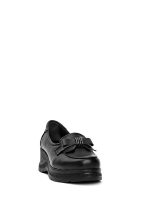 Enzo 23-64 Kadın Dolgu Topuk Ayakkabı Siyah