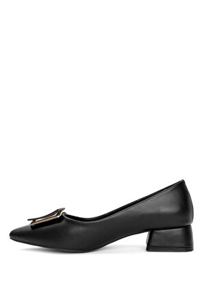 Feles 090-085C Kadın Klasik Topuklu Ayakkabı Siyah
