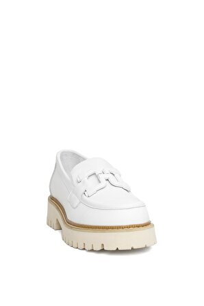 Mammamia D24YA-3165 Kadın Deri Casual Ayakkabı Beyaz