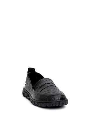 Mammamia D24YA-325 Kadın Deri Casual Ayakkabı Siyah