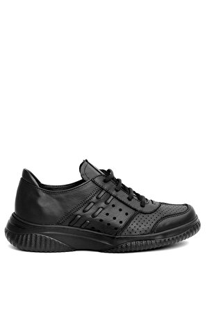 Mammamia D24YA-3580 Kadın Deri Casual Ayakkabı Siyah