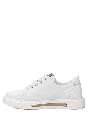 Mammamia D24YA-3950 Kadın Deri Casual Ayakkabı Beyaz