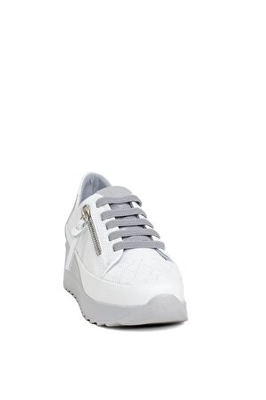 Mammamia D24YA-3730 Kadın Deri Casual Ayakkabı Beyaz