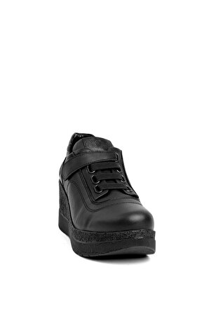 Mammamia D24YA-3825 Kadın Dolgu Topuk Ayakkabı Siyah