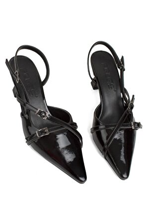 Feles 001-708R Kadın Klasik Topuklu Ayakkabı Siyah