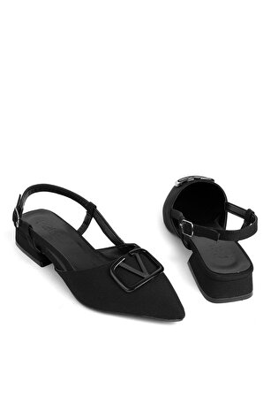 Feles 001-902T Kadın Klasik Topuklu Ayakkabı Siyah