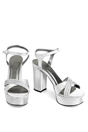 Miss Park Moda PM08 K2044 Kadın Platform Ayakkabı Gümüş