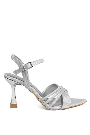 Miss Park Moda PM161 K105/3 Kadın Abiye Ayakkabı Gümüş