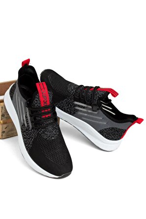 Lupoon 507 Erkek Yürüyüş Ayakkabısı Siyah - Kırmızı