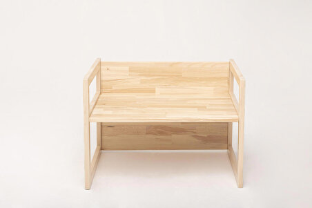 KWC132 Natural Dönüştürülebilir Masa ve Sandalye - Büyük