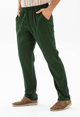 Şile Bezi Cepli Erkek Pantolon Yeşil