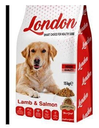 London Kuzu Etli & Somonlu Yetişkin Köpek Maması 15 kg