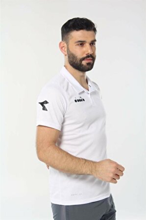Diadora Nacce Beyaz Polo Yakalı T-Shirt  -  1TSR06-Beyaz