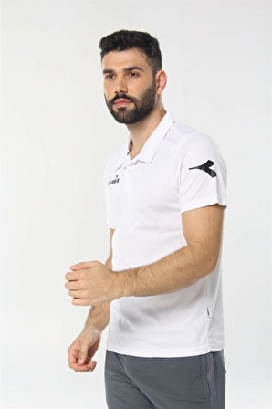 Diadora Nacce Beyaz Polo Yakalı T-Shirt  -  1TSR06-Beyaz