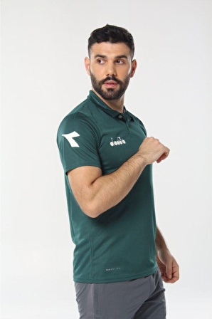 Diadora Nacce Koyu Yeşil Polo Yakalı T-Shirt  -  1TSR06-KoyuYeşil