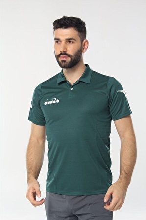 Diadora Nacce Koyu Yeşil Polo Yakalı T-Shirt  -  1TSR06-KoyuYeşil