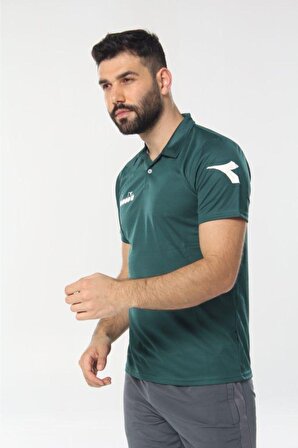 Diadora Nacce Koyu Yeşil Polo Yakalı T-Shirt  -  1TSR06-KoyuYeşil