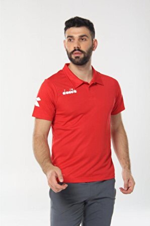 Diadora Nacce Kırmızı Polo Yakalı T-Shirt  -  1TSR06-Kırmızı