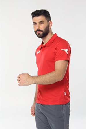 Diadora Nacce Kırmızı Polo Yakalı T-Shirt  -  1TSR06-Kırmızı