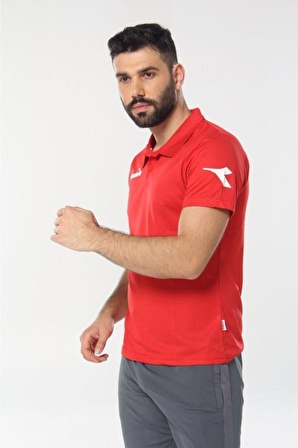 Diadora Nacce Kırmızı Polo Yakalı T-Shirt  -  1TSR06-Kırmızı