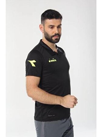 Diadora Nacce Siyah Polo Yakalı T-Shirt  -  1TSR06-Siyah